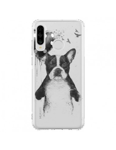 Coque Huawei P30 Lite Love Bulldog Dog Chien Transparente - Balazs Solti