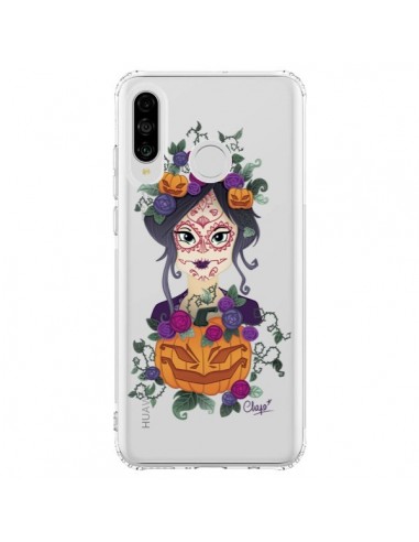 Coque Huawei P30 Lite Femme Closed Eyes Santa Muerte Transparente - Chapo