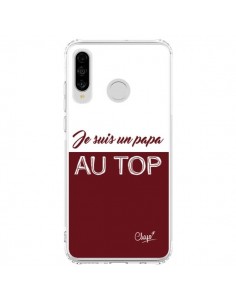 Coque Huawei P30 Lite Je suis un Papa au Top Rouge...
