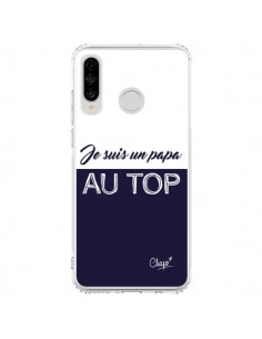 Coque Huawei P30 Lite Je suis un Papa au Top Bleu Marine...