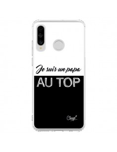 Coque Huawei P30 Lite Je suis un Papa au Top Noir - Chapo