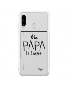 Coque Huawei P30 Lite Elu Papa de l'Année Transparente -...