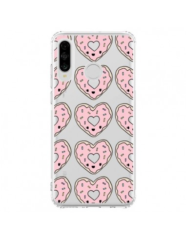 Coque Huawei P30 Lite Donuts Heart Coeur Rose Pink Transparente - Claudia Ramos