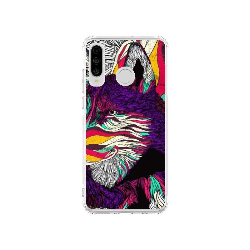 Coque Huawei P30 Lite Color Husky Chien Loup - Danny Ivan