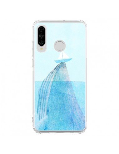 Coque Huawei P30 Lite Baleine Whale Bateau Mer - Eric Fan