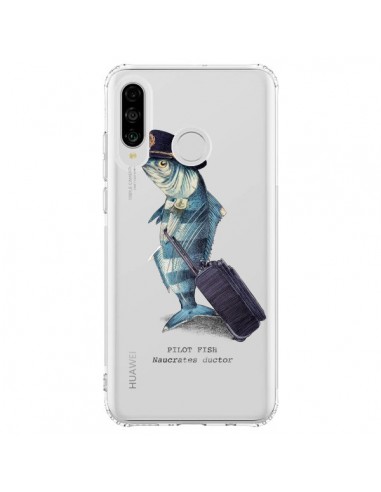 Coque Huawei P30 Lite Pilot Fish Poisson Pilote Transparente - Eric Fan