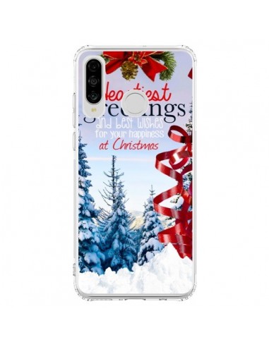 Coque Huawei P30 Lite Voeux Joyeux Noël - Eleaxart