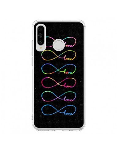 Coque Huawei P30 Lite Love Forever Infini Noir - Eleaxart