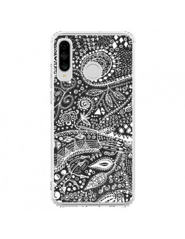 Coque Huawei P30 Lite Azteque Noir et Blanc - Eleaxart