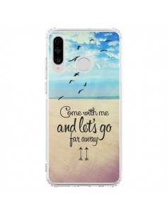 Coque Huawei P30 Lite Let's Go Far Away Beach Plage -...