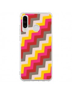 Coque Huawei P30 Lite Lignes Triangle Azteque Rose Rouge...