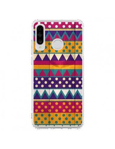 Coque Huawei P30 Lite Mexican Triangle Aztec Azteque - Eleaxart