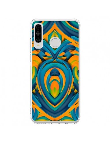 Coque Huawei P30 Lite Cross Heart Azteque Coeur - Eleaxart