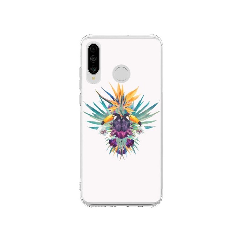 Coque Huawei P30 Lite Exotic Toucans Summer Ete - Eleaxart