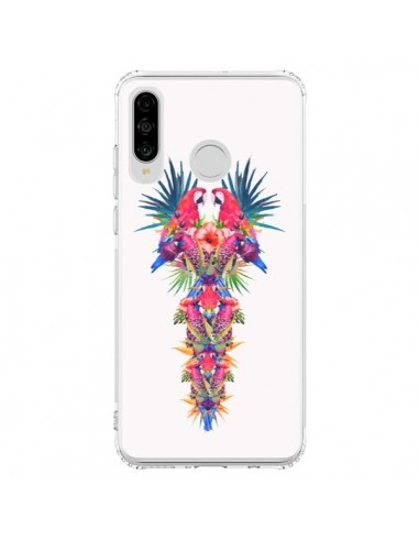 Coque Huawei P30 Lite Parrot Kingdom Royaume Perroquet - Eleaxart