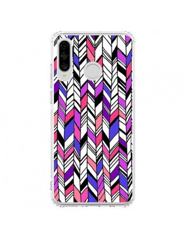 Coque Huawei P30 Lite Graphic Azteque Rose Violet -  Léa Clément