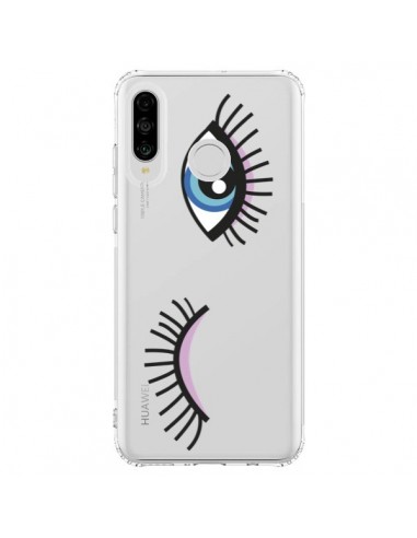 Coque Huawei P30 Lite Eyes Oeil Yeux Bleus Transparente -  Léa Clément