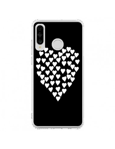 Coque Huawei P30 Lite Coeur en coeurs blancs - Project M