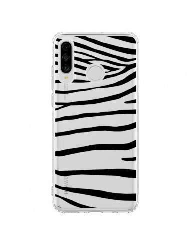 Coque Huawei P30 Lite Zebre Zebra Noir Transparente - Project M