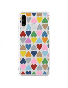 Coque Huawei P30 Lite Coeurs Heart Couleur Transparente -...