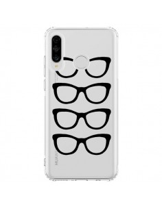 Coque Huawei P30 Lite Sunglasses Lunettes Soleil Noir...