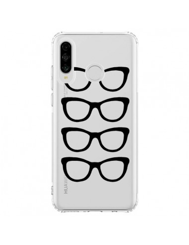 Coque Huawei P30 Lite Sunglasses Lunettes Soleil Noir Transparente - Project M