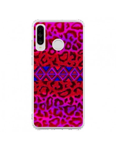 Coque Huawei P30 Lite Tribal Leopard Rouge - Ebi Emporium