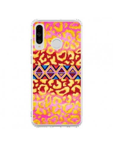 Coque Huawei P30 Lite Tribal Leopard Rose - Ebi Emporium