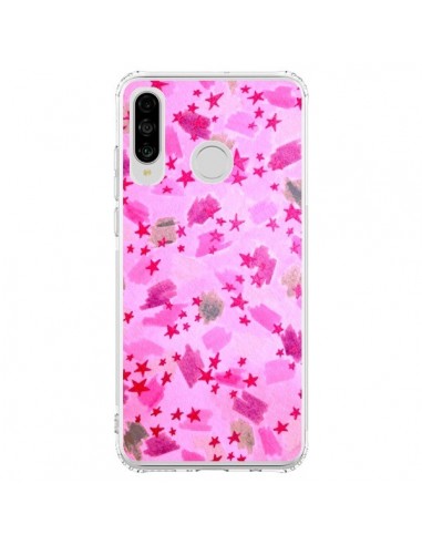 Coque Huawei P30 Lite Stars Etoiles Roses - Ebi Emporium