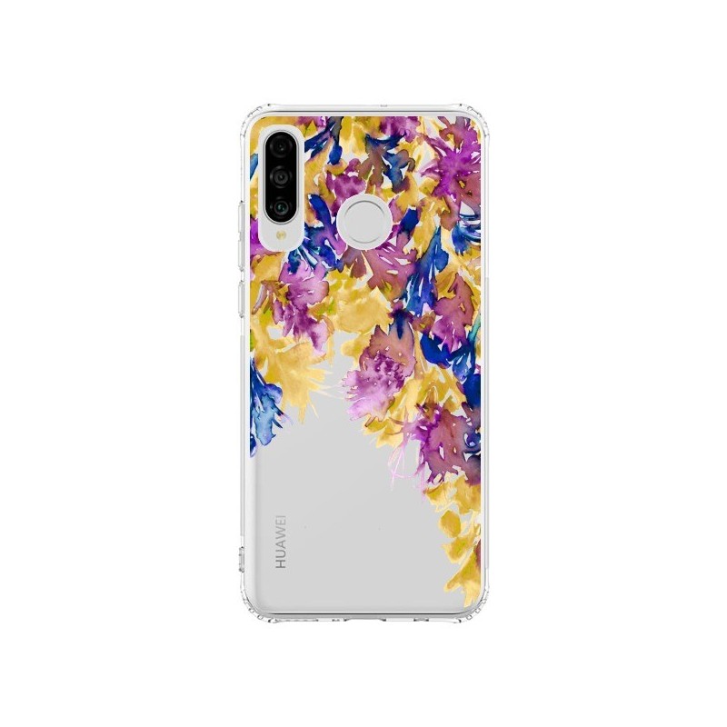 Coque Huawei P30 Lite Cascade Florale Transparente - Ebi Emporium