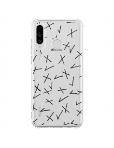 Coque Huawei P30 Lite Cross Croix Check Transparente -...