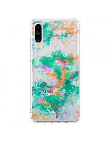 Coque Huawei P30 Lite Mermaid Sirene Fleur Flower Transparente - Ebi Emporium