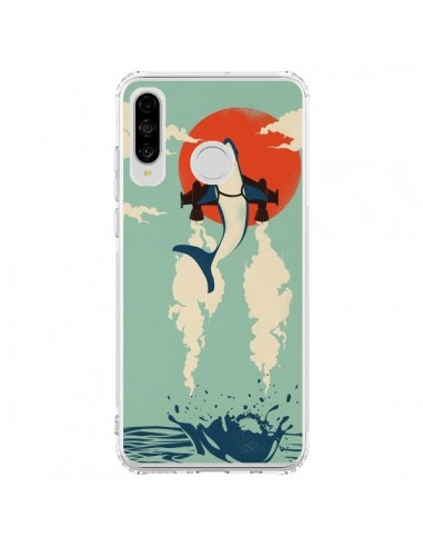 Coque Huawei P30 Lite Requin Avion Volant - Jay Fleck