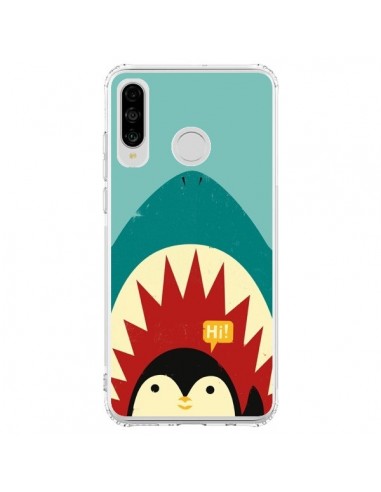 Coque Huawei P30 Lite Pingouin Requin - Jay Fleck