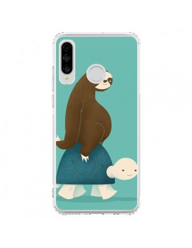 Coque Huawei P30 Lite Tortue Taxi Singe Slow Ride - Jay Fleck