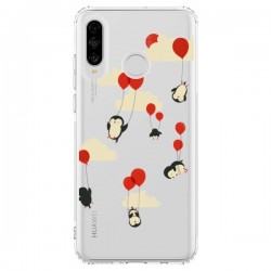Coque Huawei P30 Lite Pingouin Ciel Ballons Transparente...