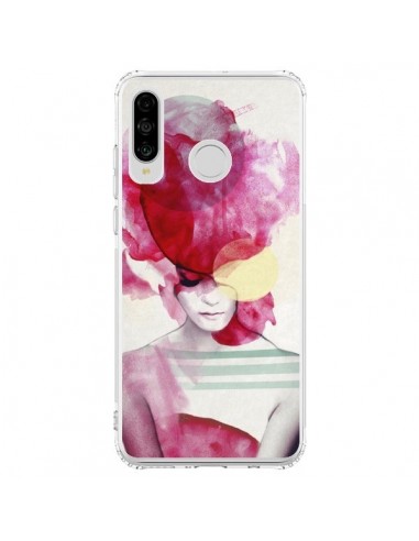 Coque Huawei P30 Lite Bright Pink Portrait Femme - Jenny Liz Rome