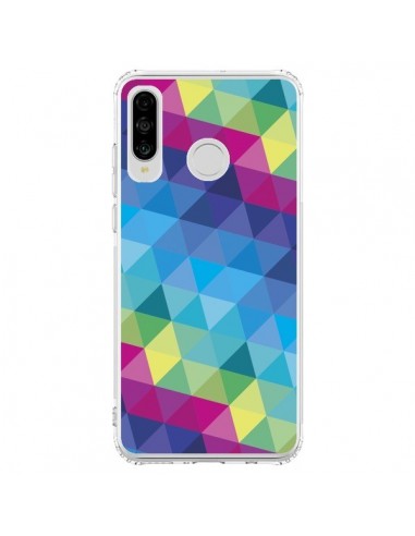 Coque Huawei P30 Lite Azteque Gheo Bleu - Javier Martinez