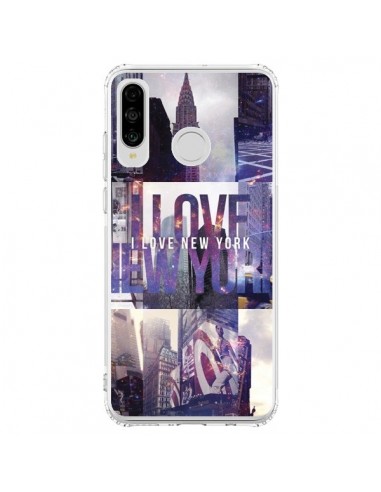 Coque Huawei P30 Lite I love New Yorck City violet - Javier Martinez