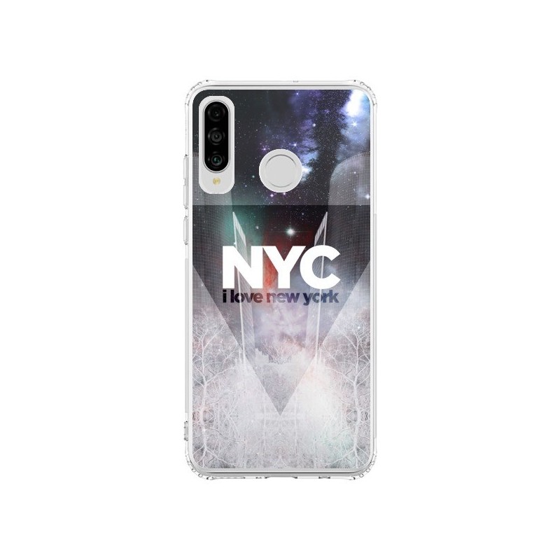 Coque Huawei P30 Lite I Love New York City Bleu - Javier Martinez