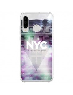 Coque Huawei P30 Lite I Love New York City Violet Vert -...