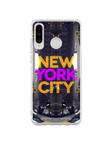 Coque Huawei P30 Lite New York City Orange Violet - Javier Martinez