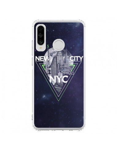 Coque Huawei P30 Lite New York City Triangle Vert - Javier Martinez