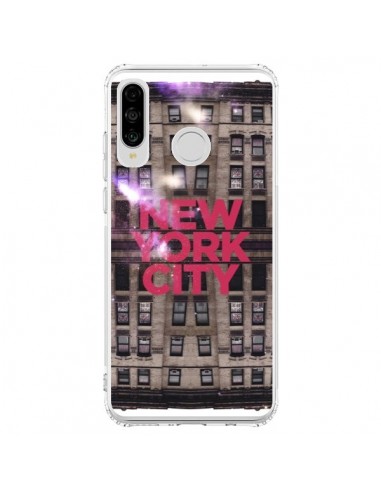 Coque Huawei P30 Lite New York City Buildings Rouge - Javier Martinez