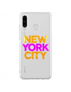 Coque Huawei P30 Lite New York City NYC Orange Rose...