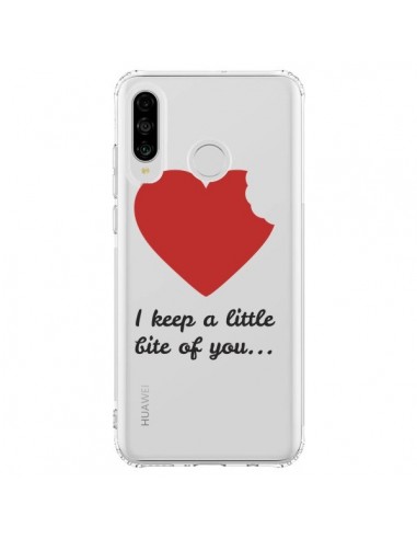 Coque Huawei P30 Lite I keep a little bite of you Love Heart Amour Transparente - Julien Martinez
