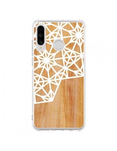 Coque Huawei P30 Lite Frozen Stars Etoile Bois Azteque Aztec Tribal - Jenny Mhairi