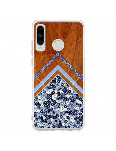 Coque Huawei P30 Lite Sequin Geometry Bois Azteque Aztec Tribal - Jenny Mhairi