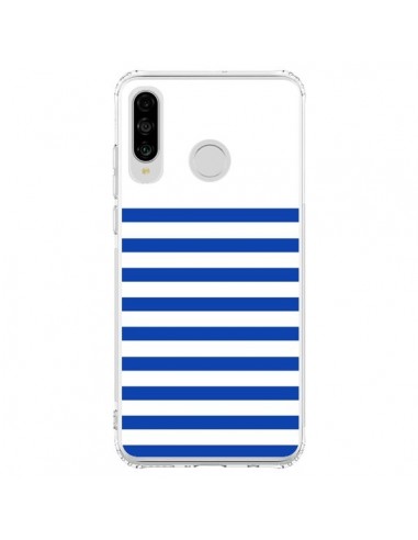 Coque Huawei P30 Lite Mariniere Bleu - Jonathan Perez