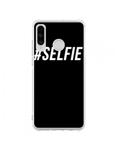 Coque Huawei P30 Lite Hashtag Selfie Blanc Vertical - Jonathan Perez